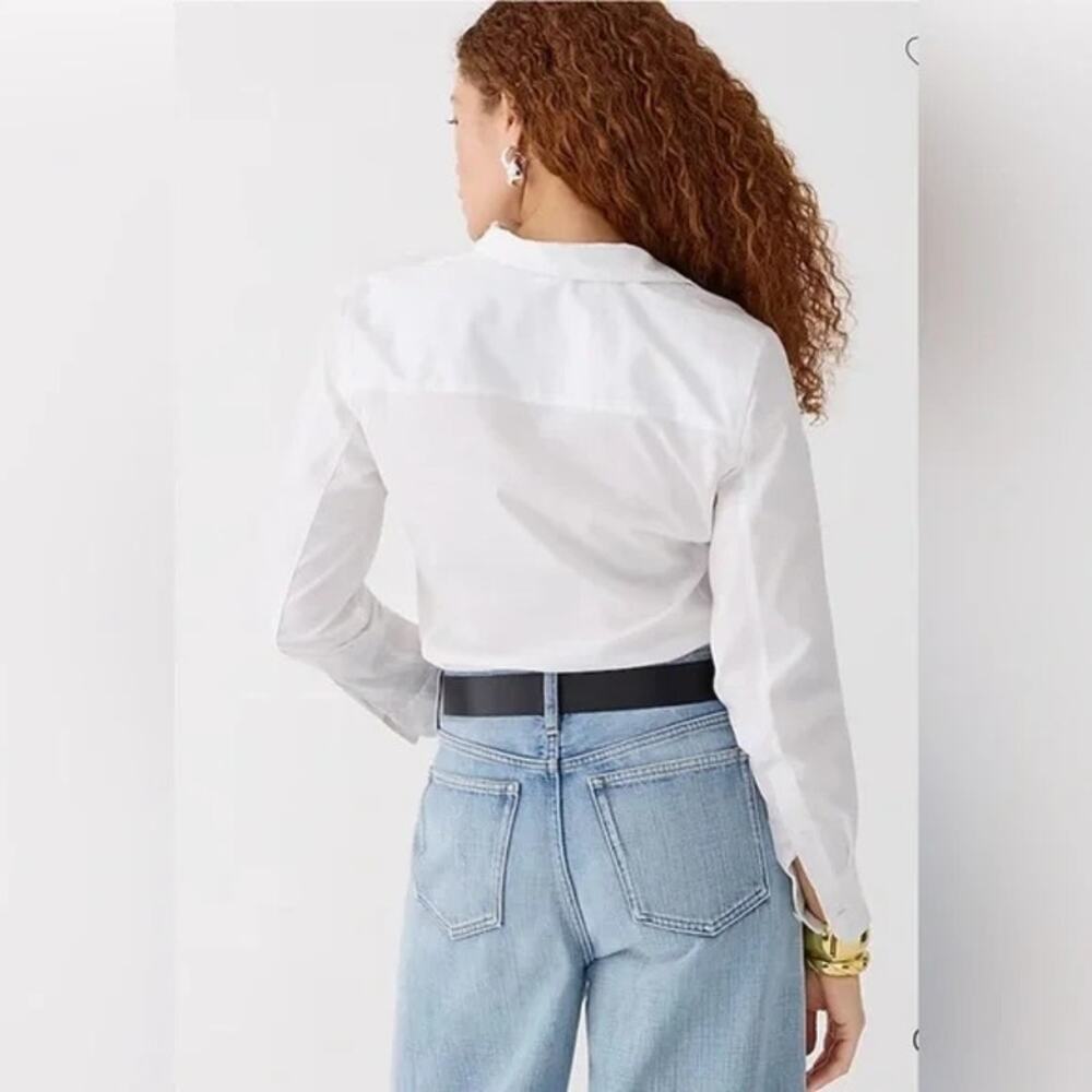 NWT J Crew Wren Slim Shirt in Stretch Cotton Poplin Size 10 - Picture 2 of 3